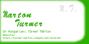 marton turmer business card