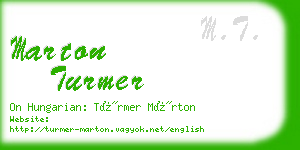 marton turmer business card